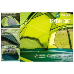 Vango Tryfan 300 - 3-Personen Zelt -Abenteuer Geschaft vango tryfan 300 3 personen zelt detail 3