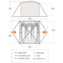 Vango Tryfan 300 - 3-Personen Zelt -Abenteuer Geschaft vango tryfan 300 3 personen zelt detail 7